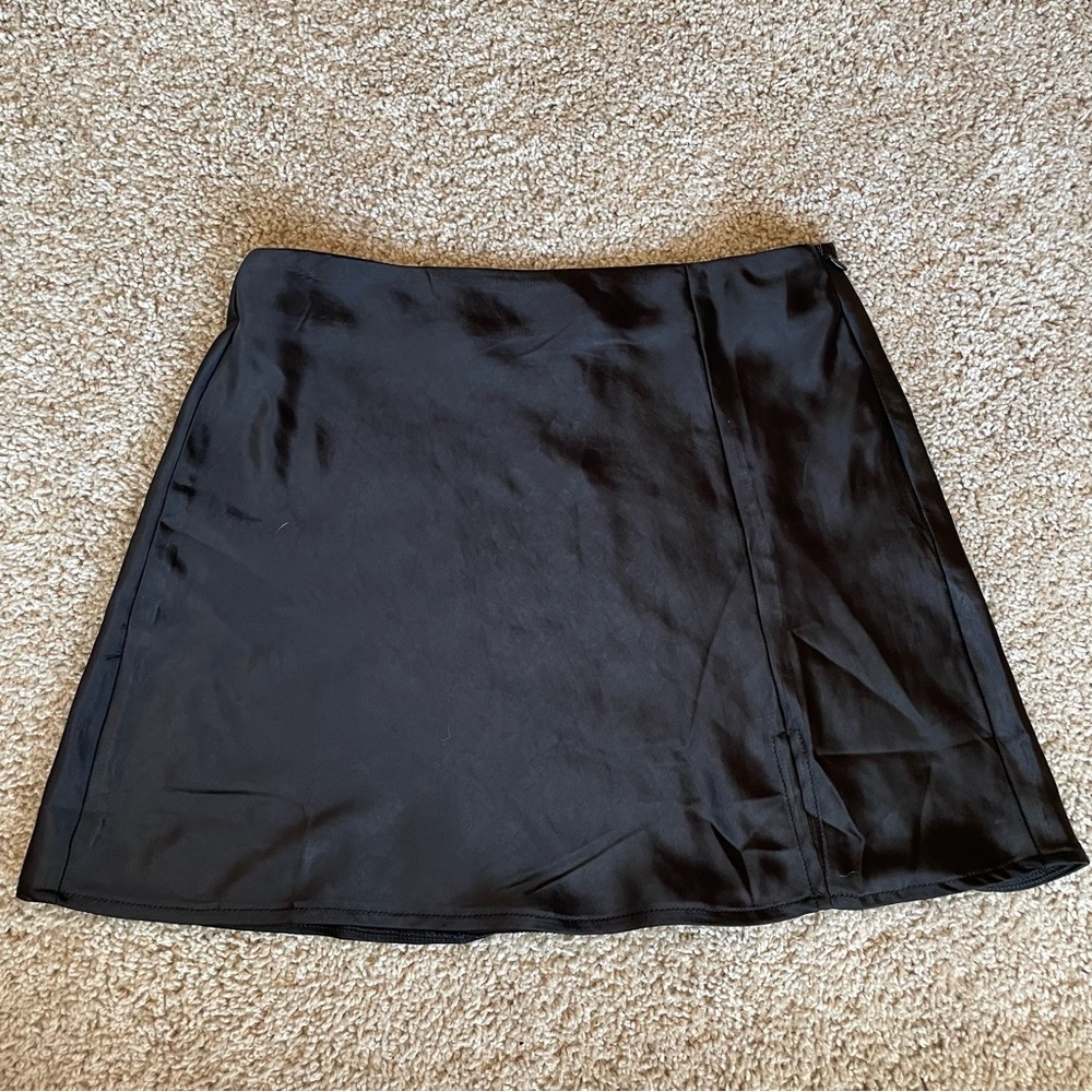 Lulu's Black Mini A-Line Skirt